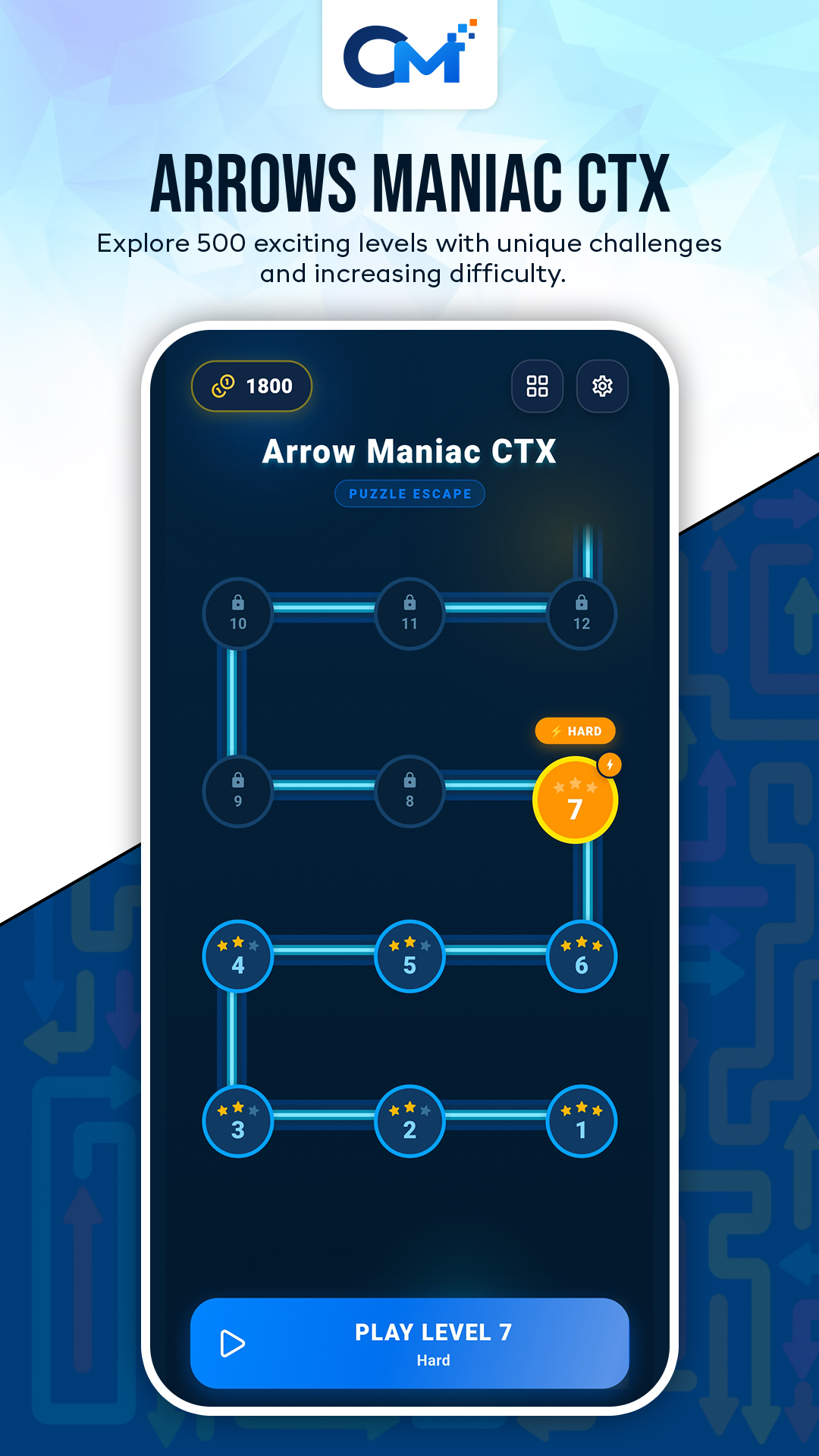 Explore 500 exciting levels with unique challenges